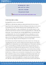 Đề thi học kì 1 Văn 10 Cánh diều - Đề số 10